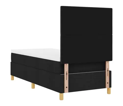 Led Čiužinio Lova Su Čiužiniu Juoda 90 X 200 Cm Audinys