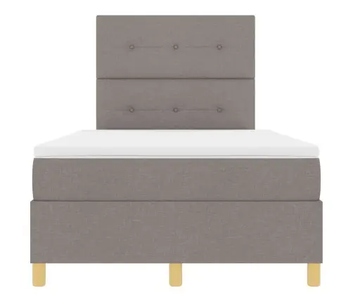 Led Box Spring Voodi Peaga Pruunikashall 120 X 200 Cm Kangas