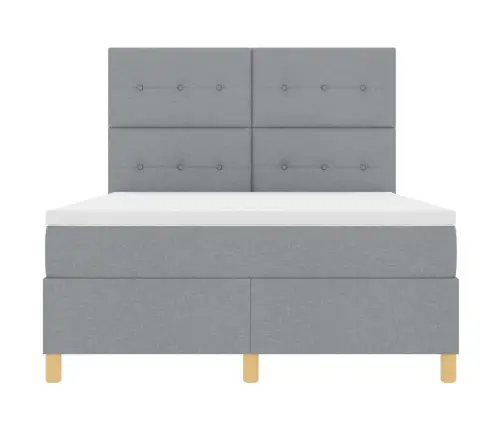 Led Čiužinio Lova Šviesiai Pilka 140 X 190 Cm Audinys