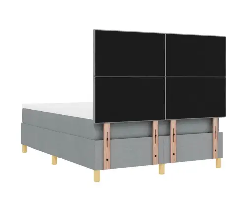 Led Čiužinio Lova Šviesiai Pilka 140 X 200 Cm Audinys