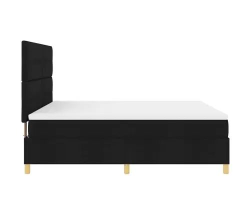 Led Gultas Pamatne Ar Matraci Melna 180 X 200 Cm Audums Vidaxl