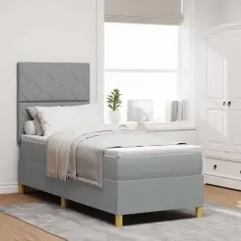 Led Čiužinio Lova Šviesiai Pilka 80 X 200 Cm Audinys