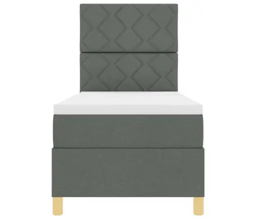 Gulēšanas Gulta Ar Matraču Un Led Tumši Pelēka 80X200 Cm Auduma Vidaxl