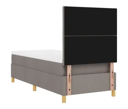 Led Box Spring Voodi Peaga Pruunikashall 100 X 200 Cm Kangas