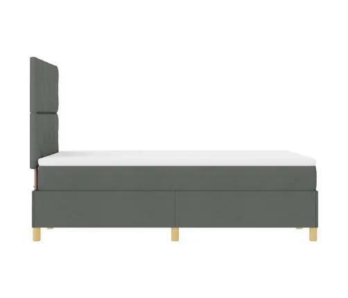 Led Box Spring Voodi Madratsiga Tumehall 120 X 190 Cm Kangas