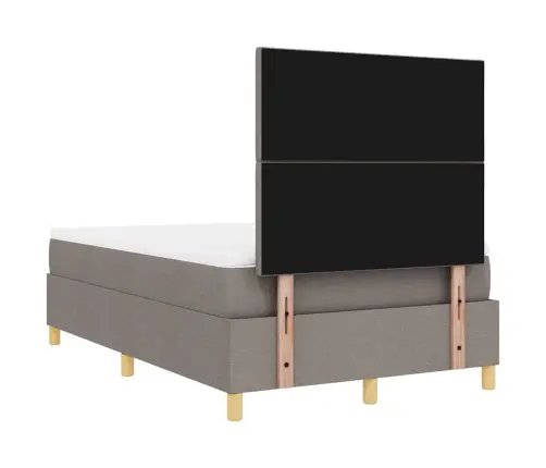 Kastes Gulta Ar Matraci Un Led Pelēkbrūnā 120X190 Cm Audumā Vidaxl