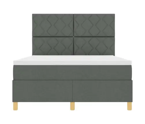 Led Čiužinio Lova Tamsiai Pilka 160 X 200 Cm Audinys