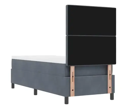 Led Box Spring Voodi Madratsiga Tumehall 80 X 200 Cm Kangas