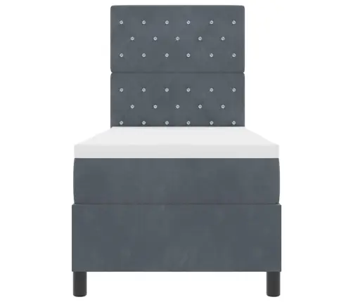 Led Box Spring Voodi Madratsiga Tumehall 80 X 200 Cm Kangas