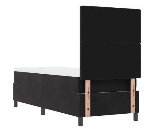 Led Čiužinio Lova Su Čiužiniu Juoda 80 X 200 Cm Audinys