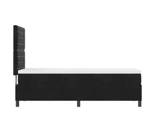 Led Čiužinio Lova Su Čiužiniu Juoda 80 X 200 Cm Audinys