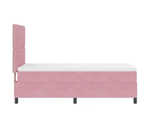 Led Čiužinio Lova Su Čiužiniu Rožinė 90 X 200 Cm Audinys