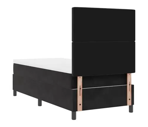 Led Čiužinio Lova Su Čiužiniu Juoda 100 X 200 Cm Audinys