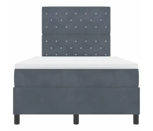 Led Box Spring Voodi Madratsiga Tumehall 120 X 200 Cm Kangas