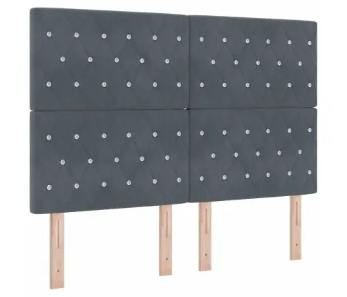 Led Box Spring Voodi Madratsiga Tumehall 140 X 190 Cm Kangas