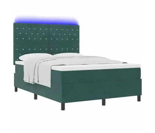 Led Čiužinio Lova Tamsiai Žalia 140 X 200 Cm Audinys