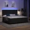 Kastītes Atsperu Gulta Ar Matraci Melna 200 X 200 Cm Samts Vidaxl