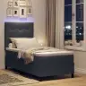 Kaste Spilvena Gulta Ar Matraču Un Led Tumši Pelēka 80X200 Cm Samts Vidaxl