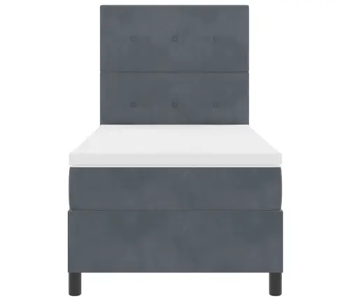 Led Box Spring Voodi Madratsiga Tumehall 90 X 190 Cm Kangas