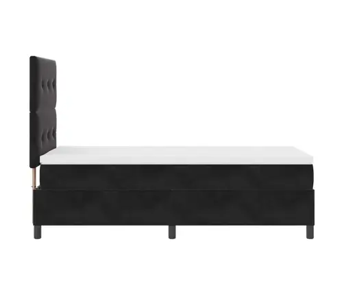 Led Čiužinio Lova Su Čiužiniu Juoda 90 X 190 Cm Audinys