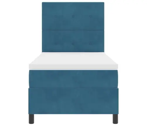 Led Čiužinio Lova Tamsiai Mėlyna 90 X 190 Cm Audinys