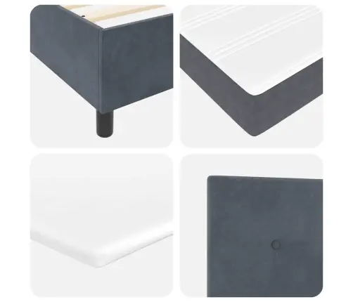 Led Box Spring Voodi Madratsiga Tumehall 100 X 200 Cm Kangas