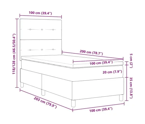 Led Čiužinio Lova Tamsiai Žalia 100 X 200 Cm Audinys