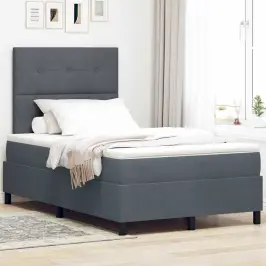 Kastītes Atsperu Gulta Tumši Pelēks 120 X 190 Cm Samts Vidaxl Kastītes Atsperu Gulta Tumši Pelēks 120 X 190 Cm Samts Vidaxl