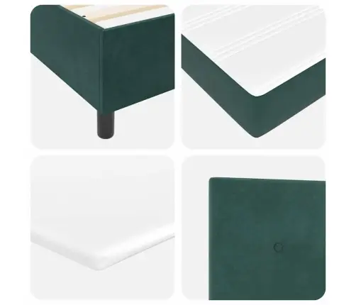 Led Čiužinio Lova Tamsiai Žalia 120 X 190 Cm Audinys