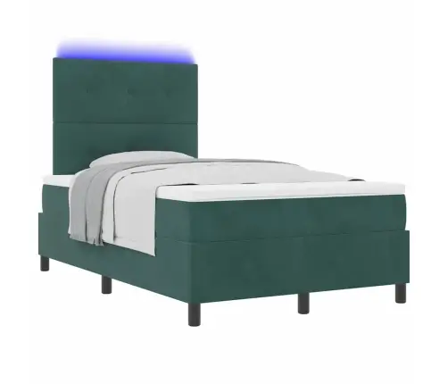 Led Čiužinio Lova Tamsiai Žalia 120 X 190 Cm Audinys