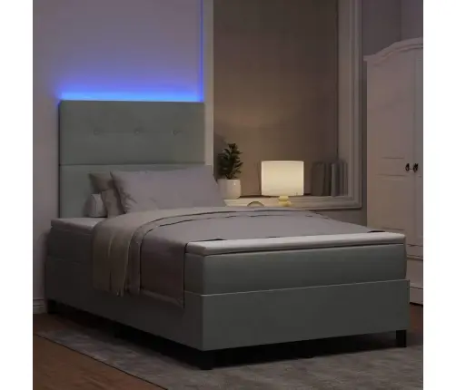 Led Čiužinio Lova Šviesiai Pilka 120 X 200 Cm Audinys