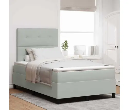 Led Čiužinio Lova Šviesiai Pilka 120 X 200 Cm Audinys