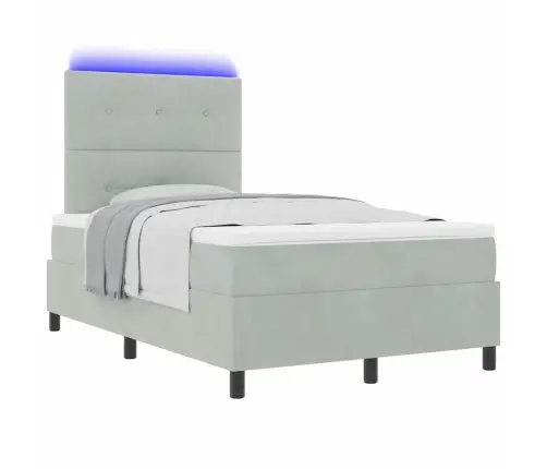 Led Čiužinio Lova Šviesiai Pilka 120 X 200 Cm Audinys