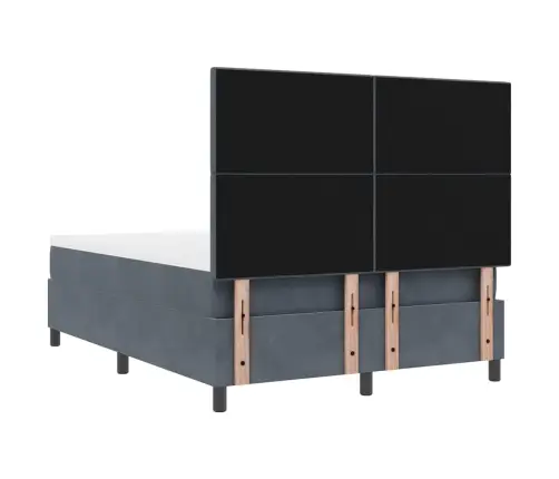 Led Čiužinio Lova Tamsiai Pilka 140 X 190 Cm Audinys