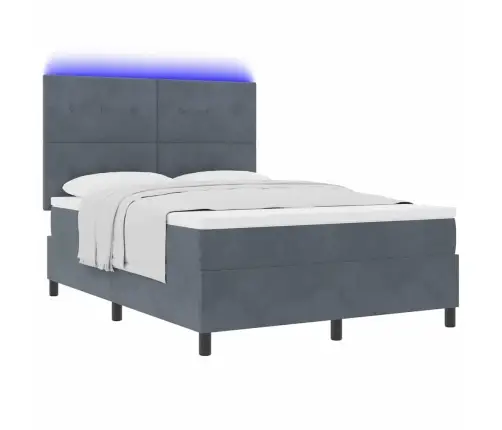 Led Čiužinio Lova Tamsiai Pilka 140 X 190 Cm Audinys