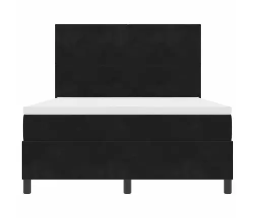 Led Gultas Pamatne Ar Matraci Melna 140 X 190 Cm Audums Vidaxl