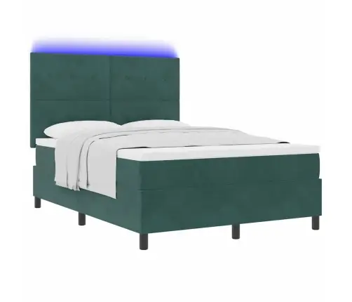 Led Čiužinio Lova Tamsiai Žalia 140 X 190 Cm Audinys