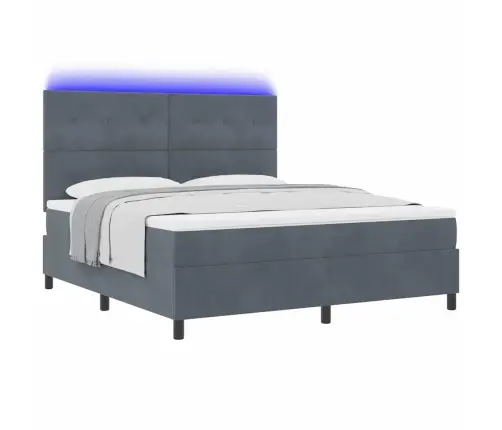 Led Čiužinio Lova Tamsiai Pilka 180 X 200 Cm Audinys