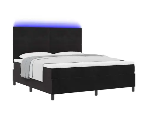 Led Čiužinio Lova Su Čiužiniu Juoda 180 X 200 Cm Audinys