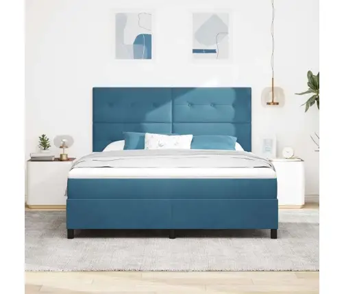 Led Čiužinio Lova Tamsiai Mėlyna 180 X 200 Cm Audinys