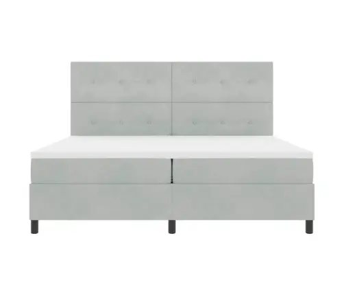 Led Čiužinio Lova Šviesiai Pilka 200 X 200 Cm Audinys