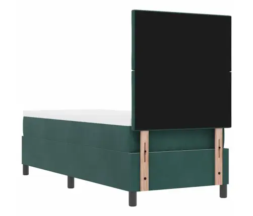 Led Box Spring Voodi Peaga Tume Rohelise 80 X 200 Cm Kangas