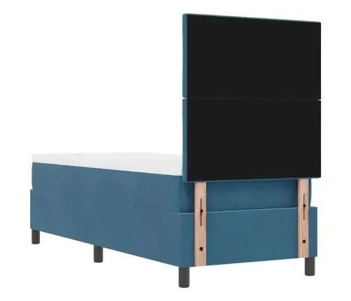 Led Čiužinio Lova Tamsiai Mėlyna 80 X 200 Cm Audinys