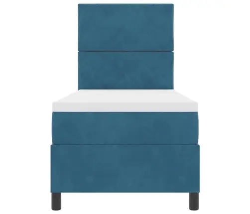 Led Čiužinio Lova Tamsiai Mėlyna 80 X 200 Cm Audinys