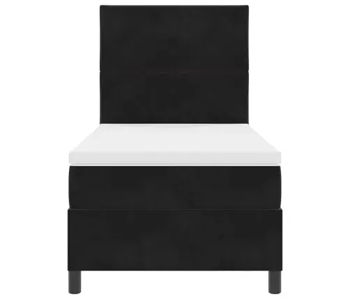 Led Čiužinio Lova Su Čiužiniu Juoda 90 X 190 Cm Audinys