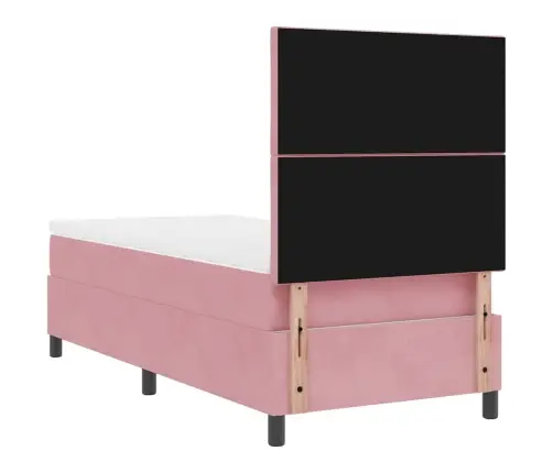 Led Čiužinio Lova Su Čiužiniu Rožinė 100 X 200 Cm Audinys