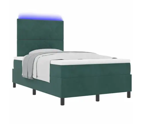 Led Čiužinio Lova Tamsiai Žalia 120 X 190 Cm Audinys