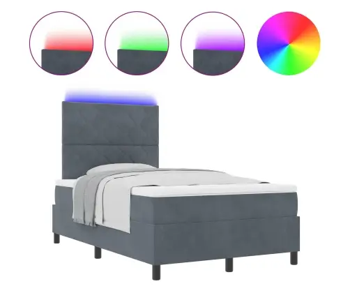 Led Čiužinio Lova Tamsiai Pilka 120 X 200 Cm Audinys