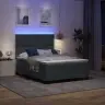 Skatīšanās Gultas Rāmja Gulta Ar Matraci Un Led Tumši Pelēks 160X200 Cm Samts Vidaxl