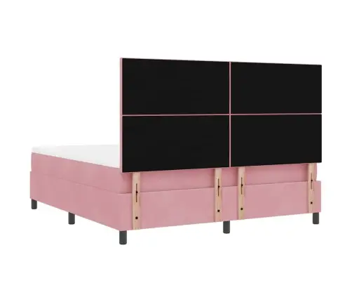 Led Čiužinio Lova Su Čiužiniu Rožinė 180 X 200 Cm Audinys